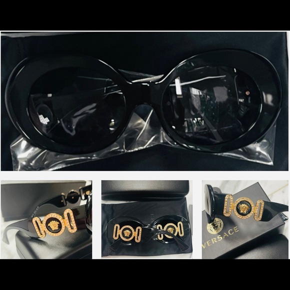 VERSACE MEDUSA OVAL AS SEEN ON EMILY RATAJKOWSKI FOR 2022 VERSACE CAMPAIGN - Picture 8 of 16